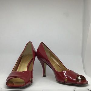Tahari Red Vegan Patent Leather “RESA” Pumps